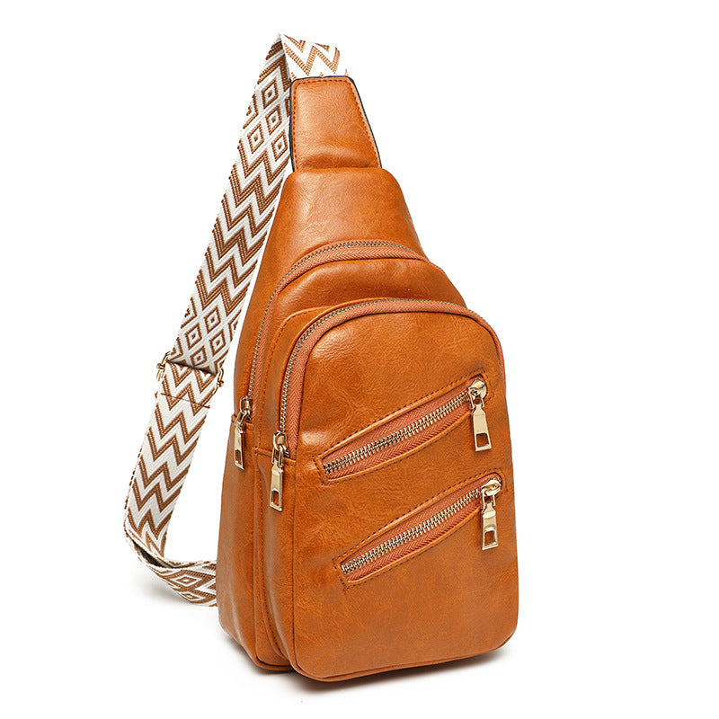 Women's & Men's Double Zipper Large Capacity Vintage Women's Messenger Bag