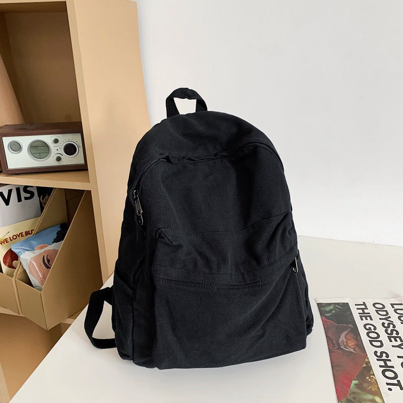 Large Capacity Retro Style Washed Canvas Women's Backpack