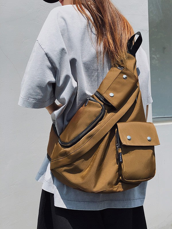 Mountain Zipper Bow Arrow Cycling Commuter Shoulder Bags