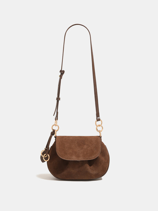 Charming Women's Retro Flip High-grade Suede Handbags