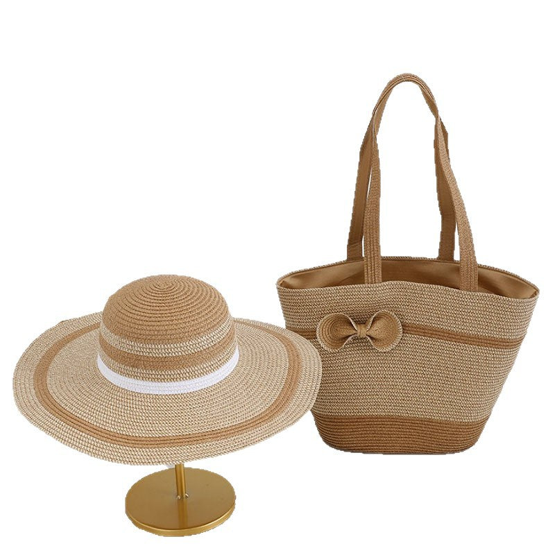 Women's Straw Holiday Beach Versatile Woven Commuter Shoulder Bags