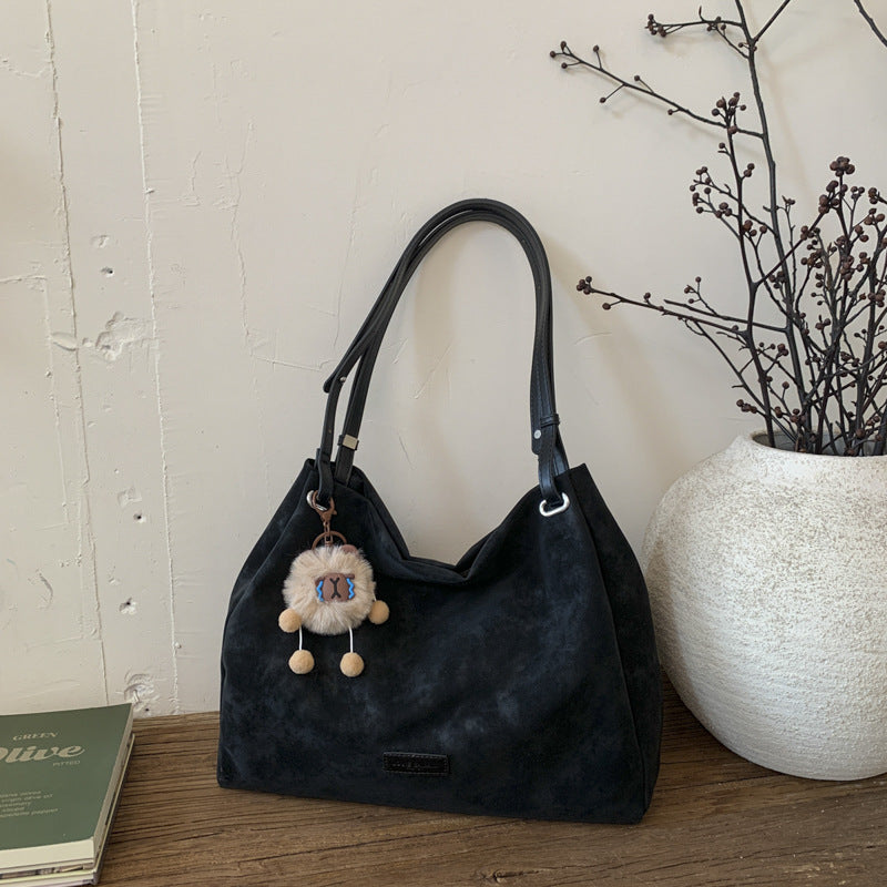 Women's Retro Large Capacity For Versatile Frosted Tote Bags