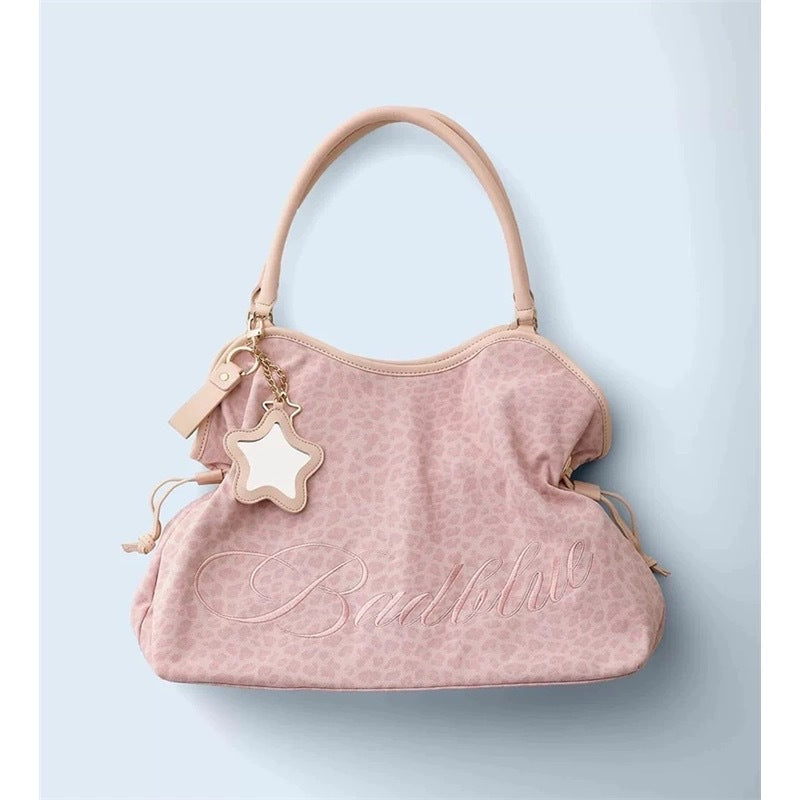 Leopard Print Dessert Millennium Cool Sweet Wind Drawstring Tote Bag