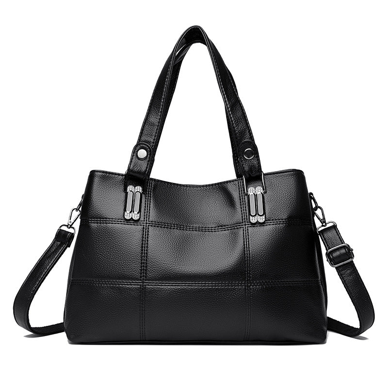 Women's Large Capacity Totes Quality Embroidery Thread Plaid Tote Bag