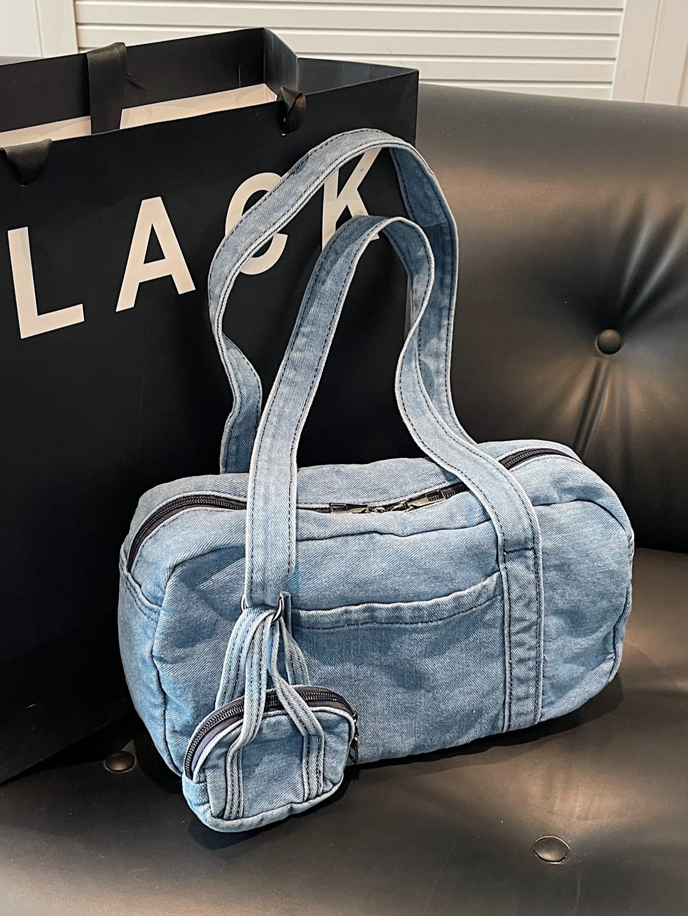 Women's Denim Retro Washed Niche Storage Multifunctional Women's Shoulder Bag