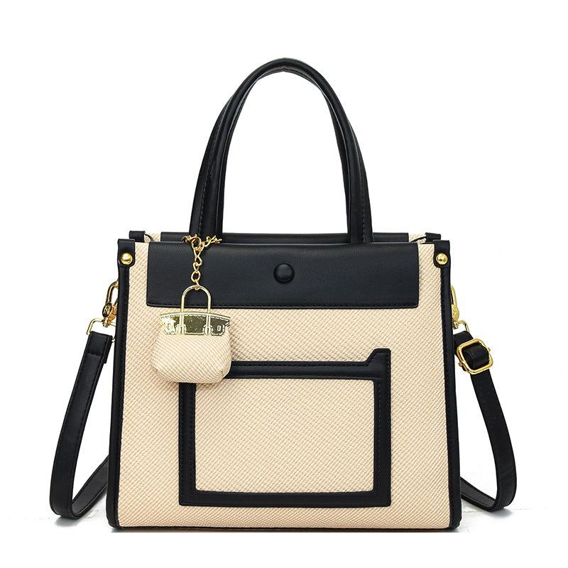 Commuter Temperament Wild Contrast Color Large Bags