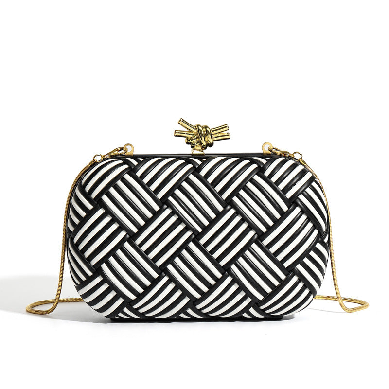 Simple Fashion Dinner Woven Box Clutch Original Single Quality Light Bags