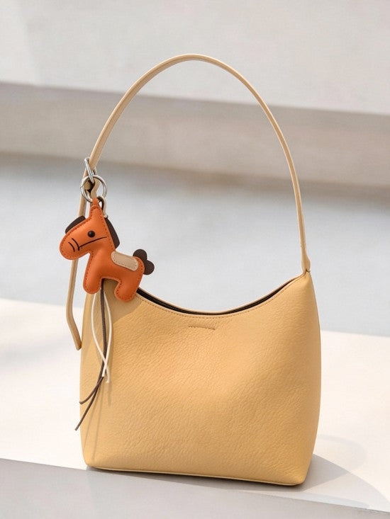 New Women's Cowhide Hand Holding Pillow Underarm Bag