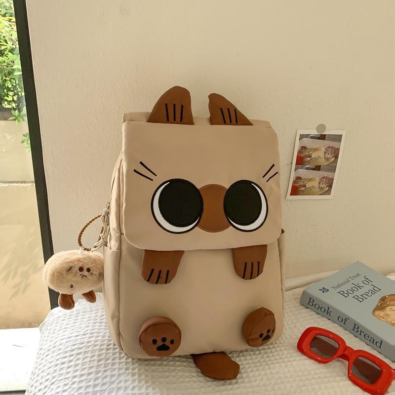 Cartoon Siamese Kitten Female Junior High Backpacks