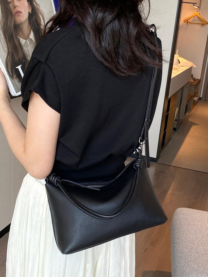 Women's First Layer Cowhide Natural Drop Simple Underarm Bags