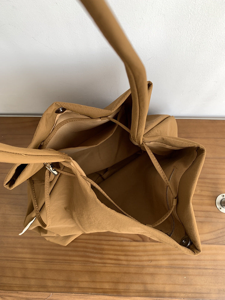 Women's Large Simple Capacity Oxford Cloth Solid Color Portable Bags