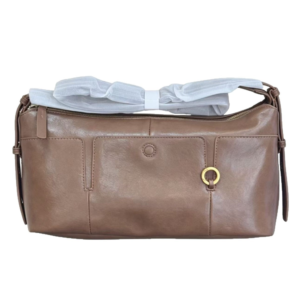 Vegetable Tanned Sheepskin Tracking Soft Pillow Commuter Tote Bag