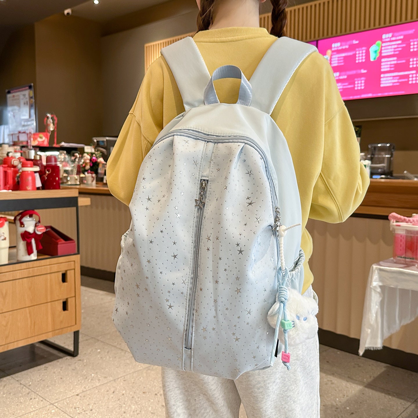 Style Good-looking Fresh Sweet Star Moon Leisure Backpack