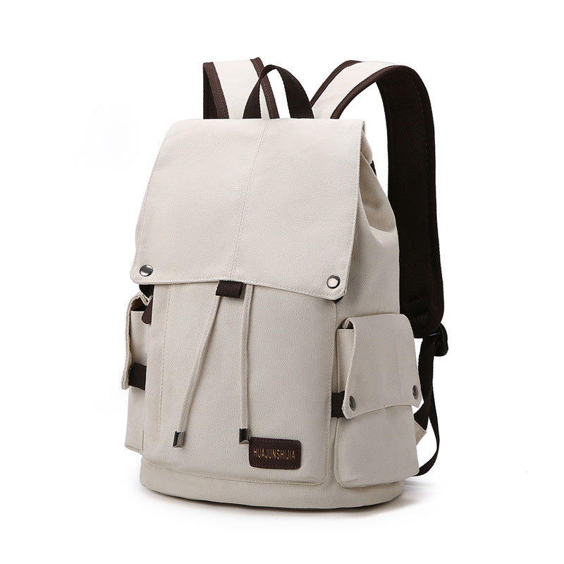 Men's Canvas Trendy Large Capacity Computer Leisure Backpack