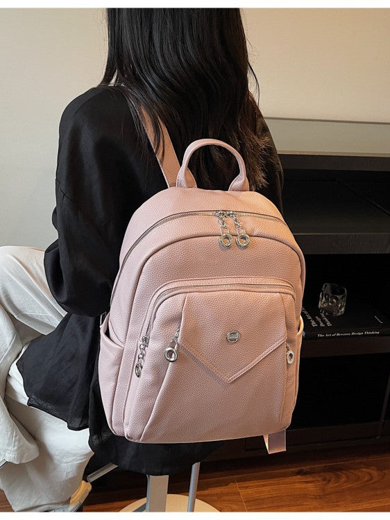 Women's Fashion Korean Soft Leather Textured Women's Backpack