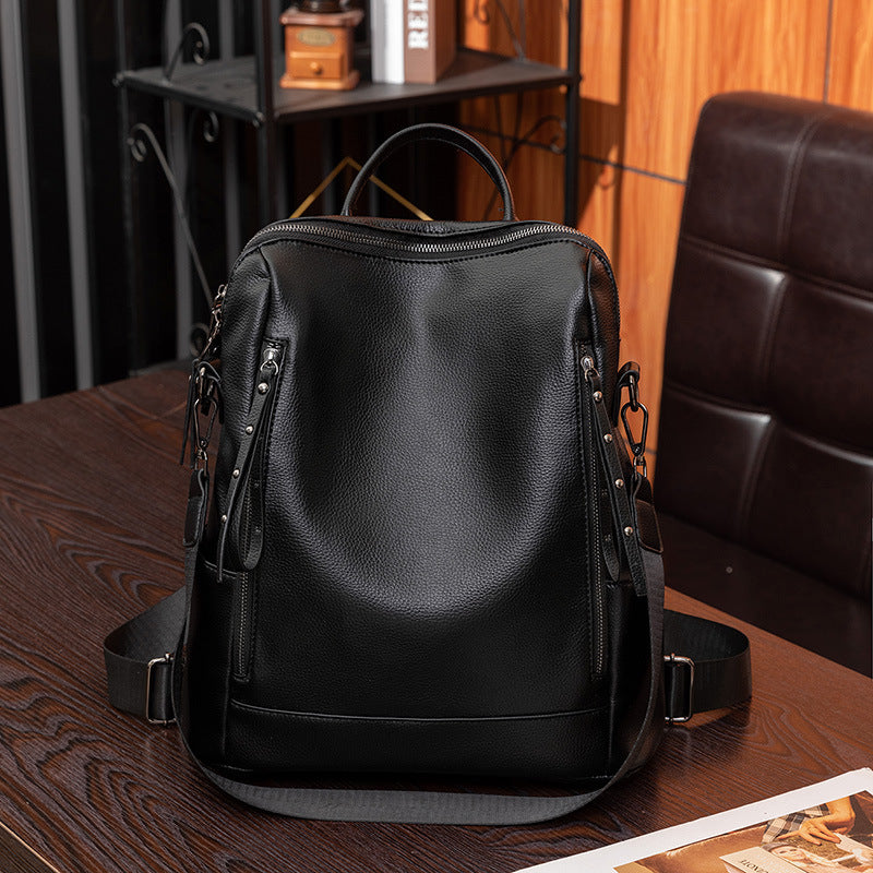 Women's Korean Style Fashionable Soft Leather Leisure Bags