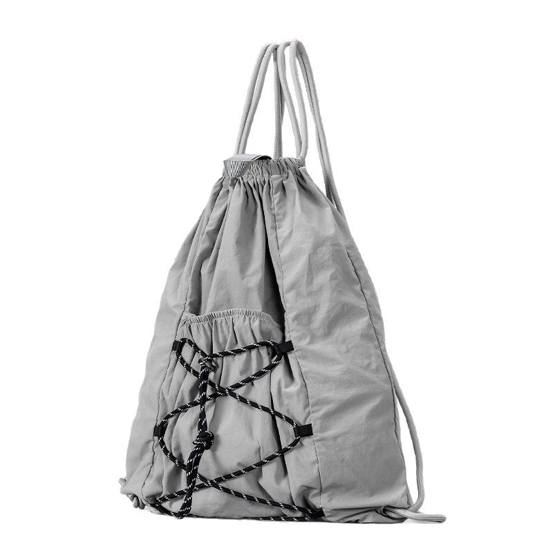 Women's & Men's Nylon Lightweight Drawstring Pull String Strap Bags