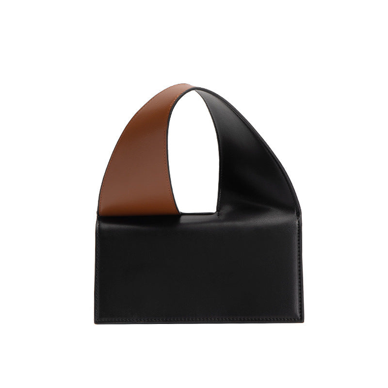 Female File Personality Wide Strap Contrast Color Bags
