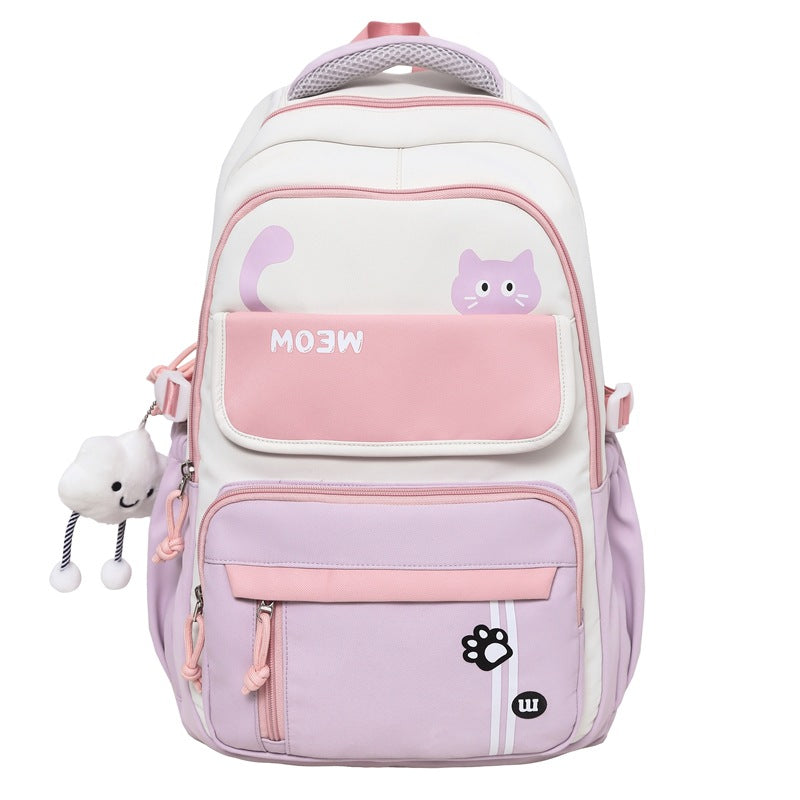 Women's Good-looking Simple Korean Versatile Cute Large Backpacks