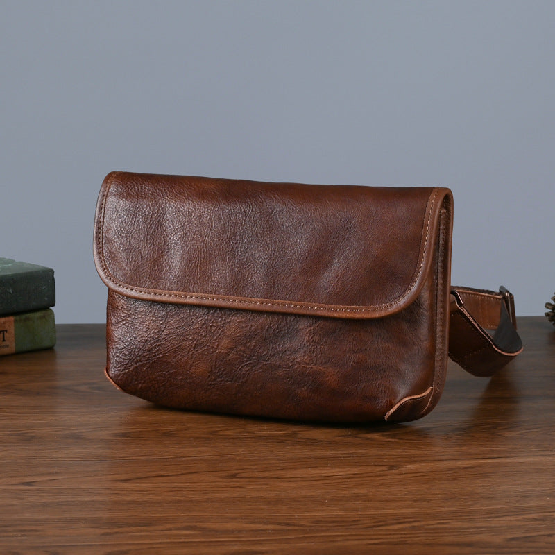 Women's & Men's Leather Tree Height Vegetable Tanning Retro Bags