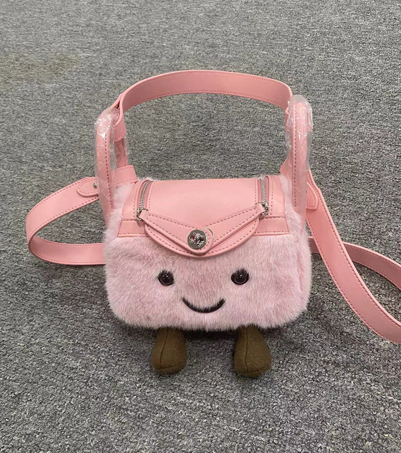 Knock Cute Fluffy Lindy One Portable Bags