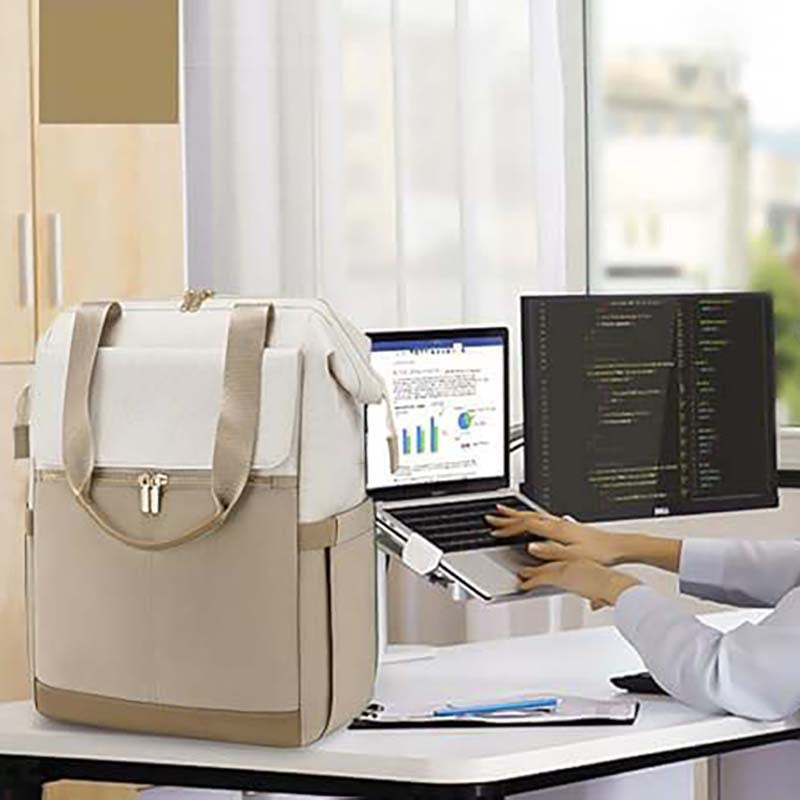 Durable Comfortable Women's Versatile Simple Cream Leisure Backpack