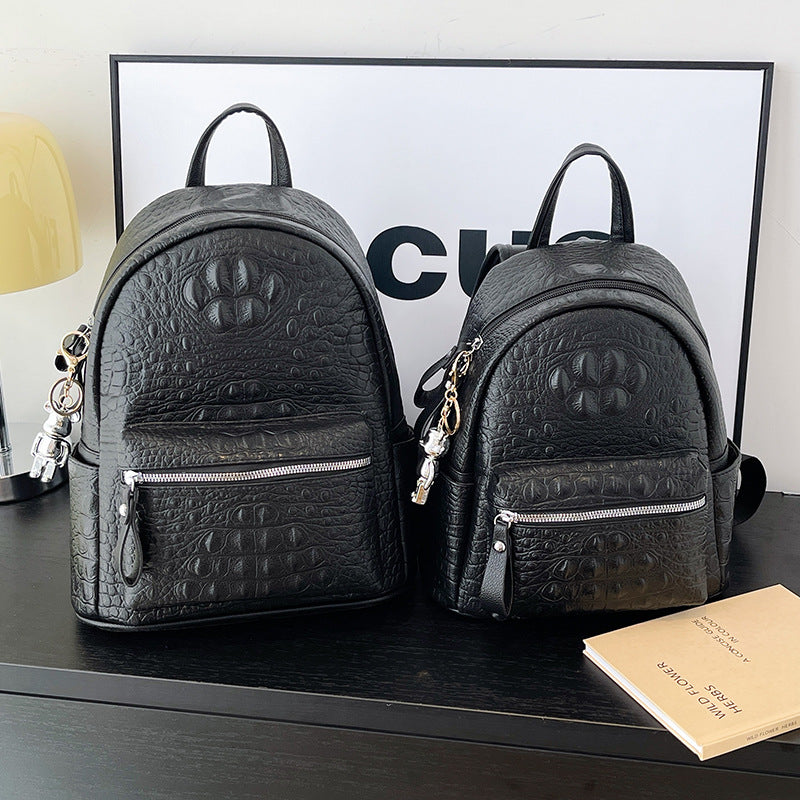 Women's Korean Solid Color Simple Texture College Women's Backpack