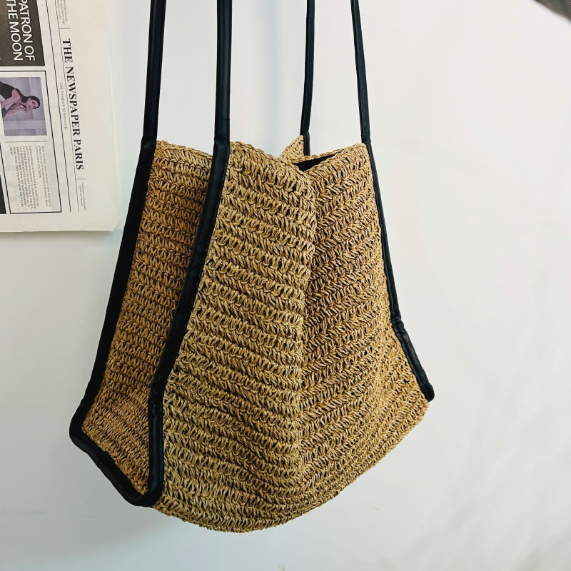 Women's Fashion Large Capacity Paper Woven Seaside Bags