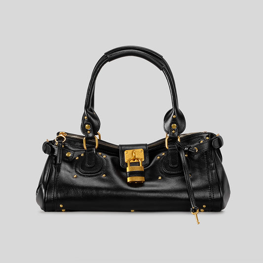 Retro Distressed Head Boston Motorcycle Portable Women's Handbag