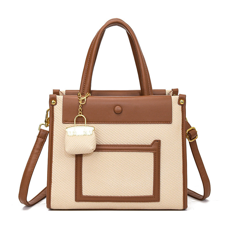Commuter Temperament Wild Contrast Color Large Bags