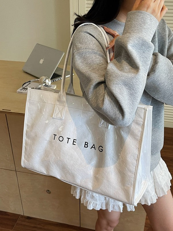 Women's Large Capacity Patchwork Fashion Simple Commute Tote Bag