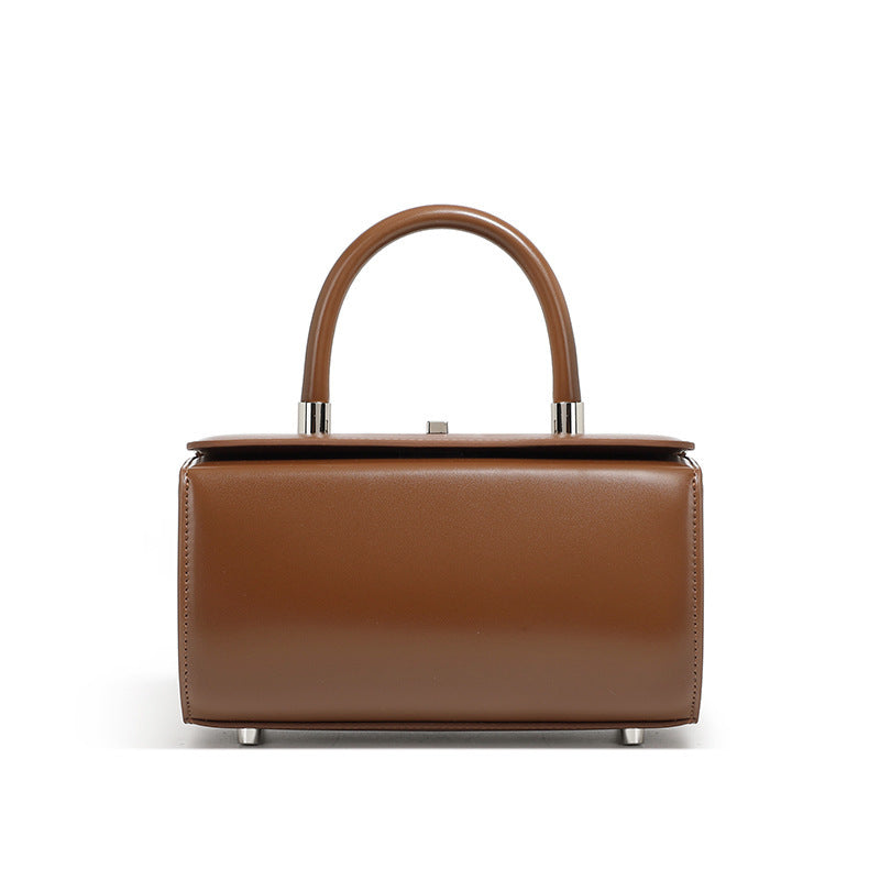 Women's High-grade Cowhide Portable Fashion Simple Doctor Women's Handbag