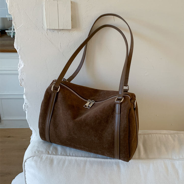 Women's Advanced Texture Wild Suede Large Capacity Retro Women's Messenger Bag