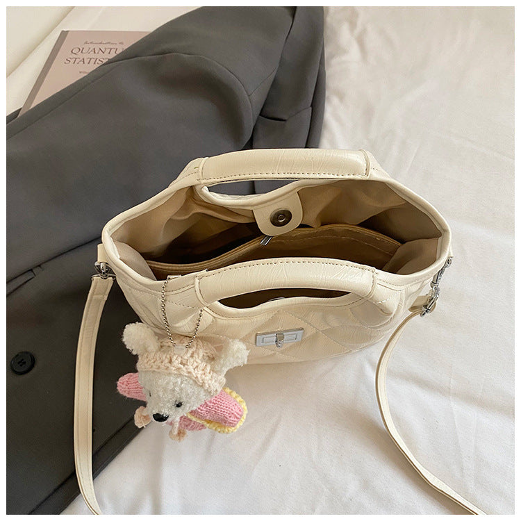 Durable Innovative Women's Korean Rhombus Commuter Bucket Bag