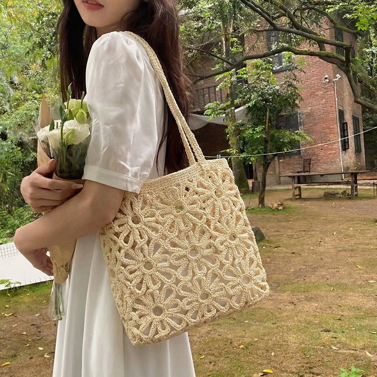 Women's Woven Summer Seaside Beach Large Capacity Shoulder Bags