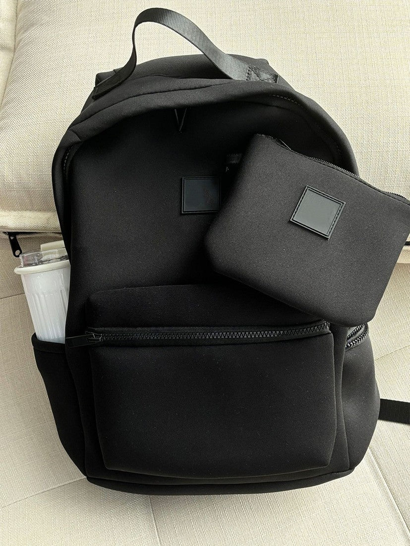 Matte Neoprene Black Cloth Cover Mother Sports Backpack