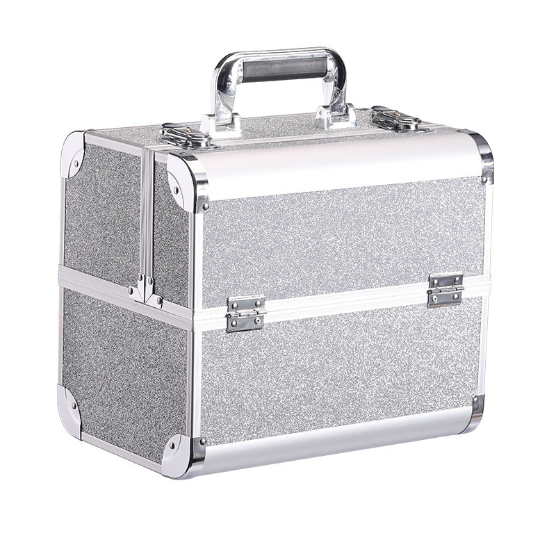 Storage Box Double Open Aluminum Alloy Portable Cosmetic Cases