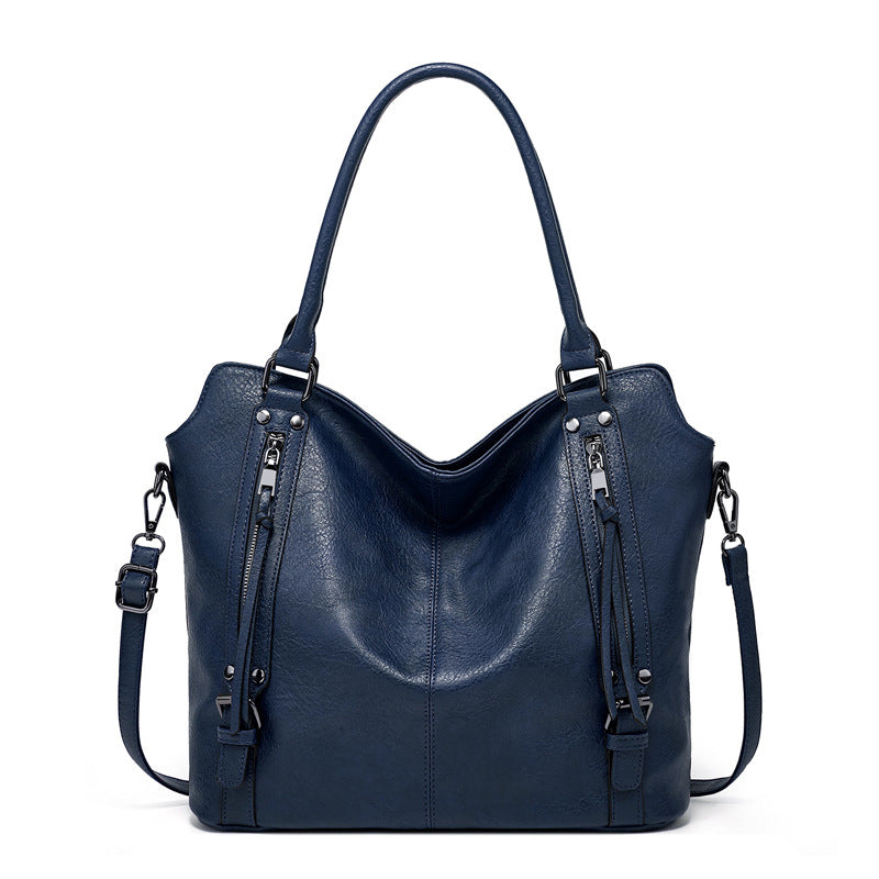 Retro Hand-held Mother Fashion Large Capacity Soft Leather Women's Shoulder Bag