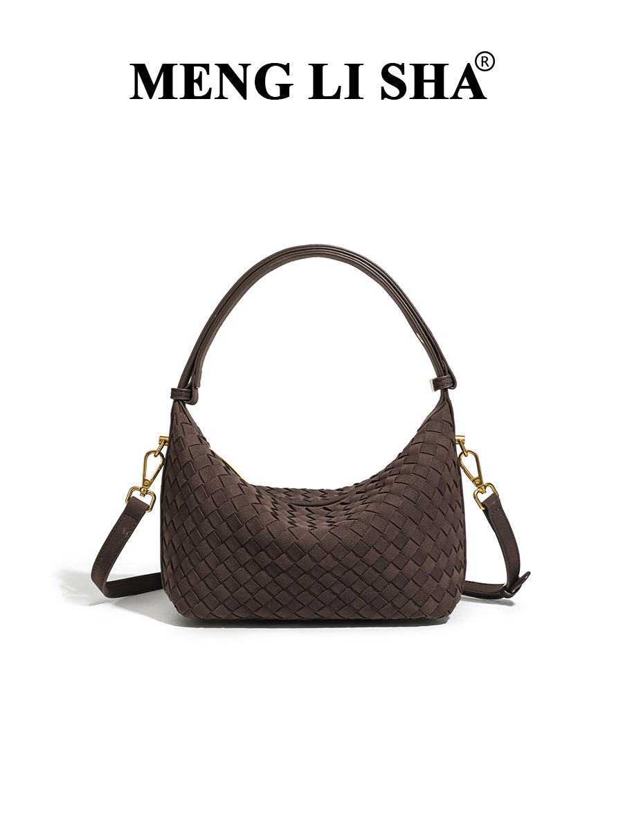 Women's Frosted Vintage Hand-woven Lunch Box Fashion Women's Shoulder Bag