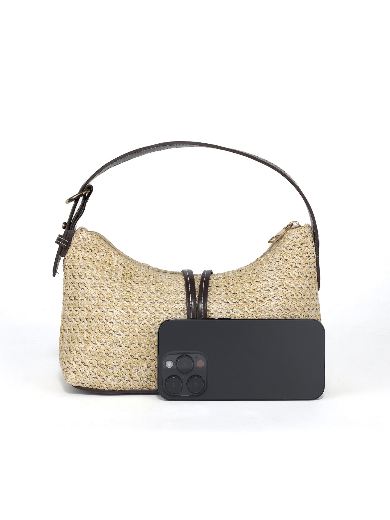 Personality Versatile Solid Color Beach Vacation Weaving Bags