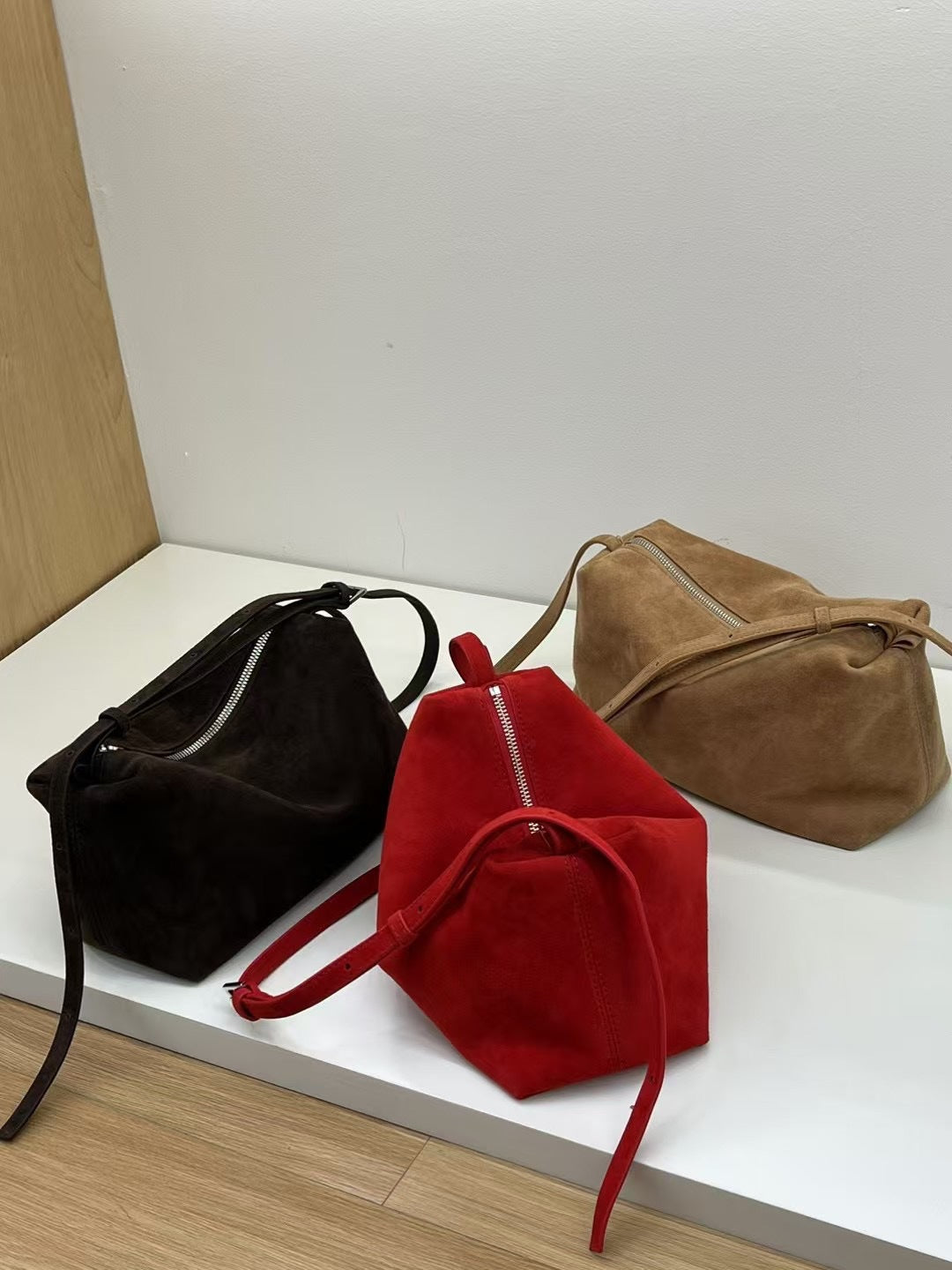 Simple Sheepskin Veet Pillow Genuine Leather Bags