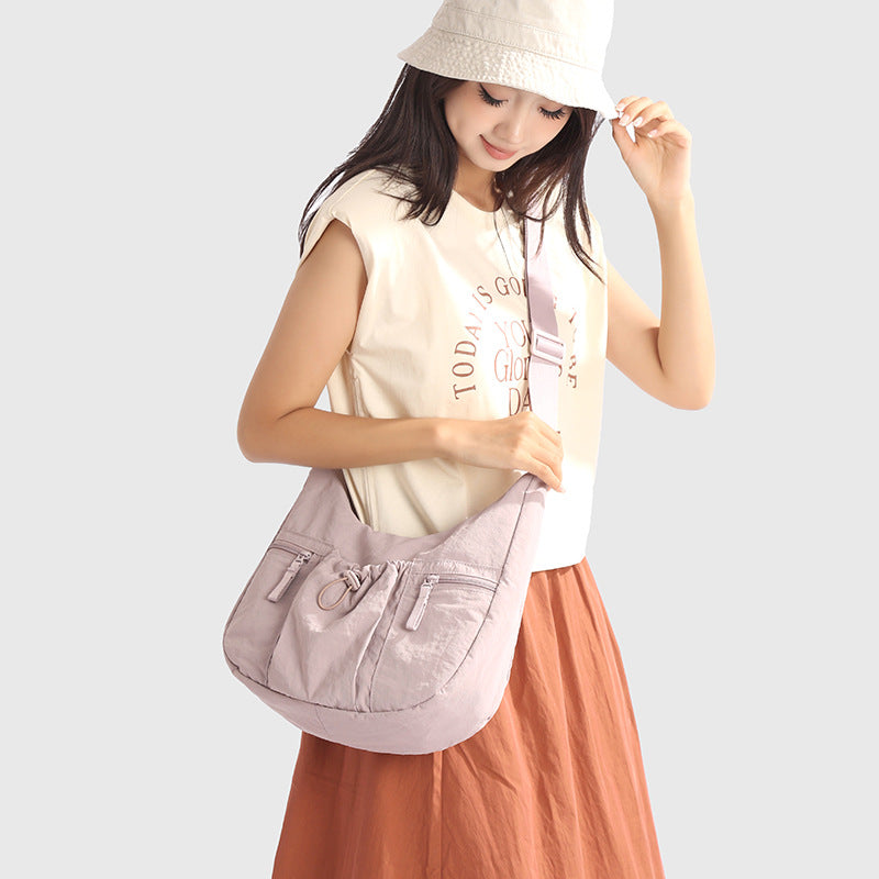Women's Korean Fashion Simple Lightweight Large Capacity Drawstring Bags
