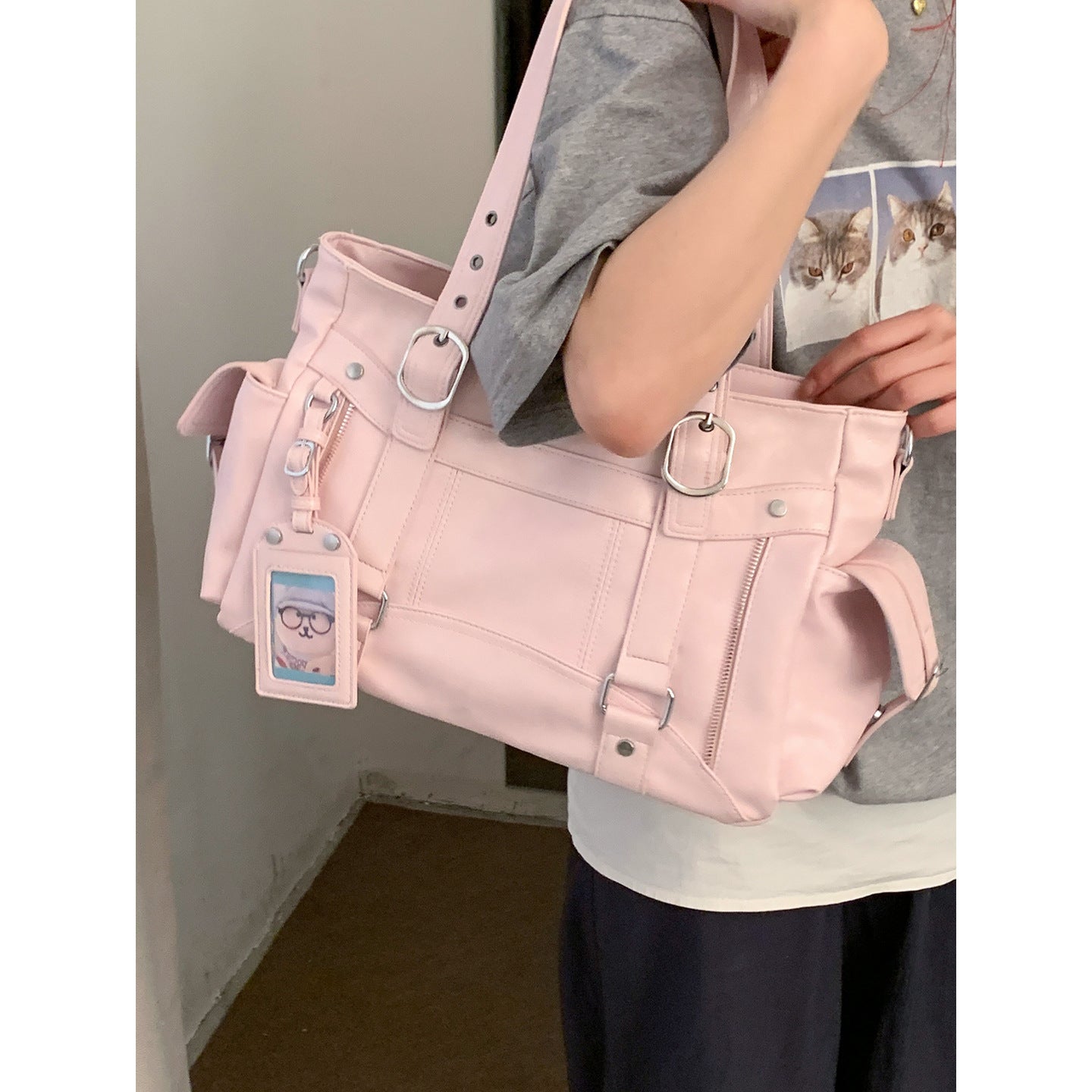 Women's Korean Style Large Capacity Underarm Simple Tote Bag