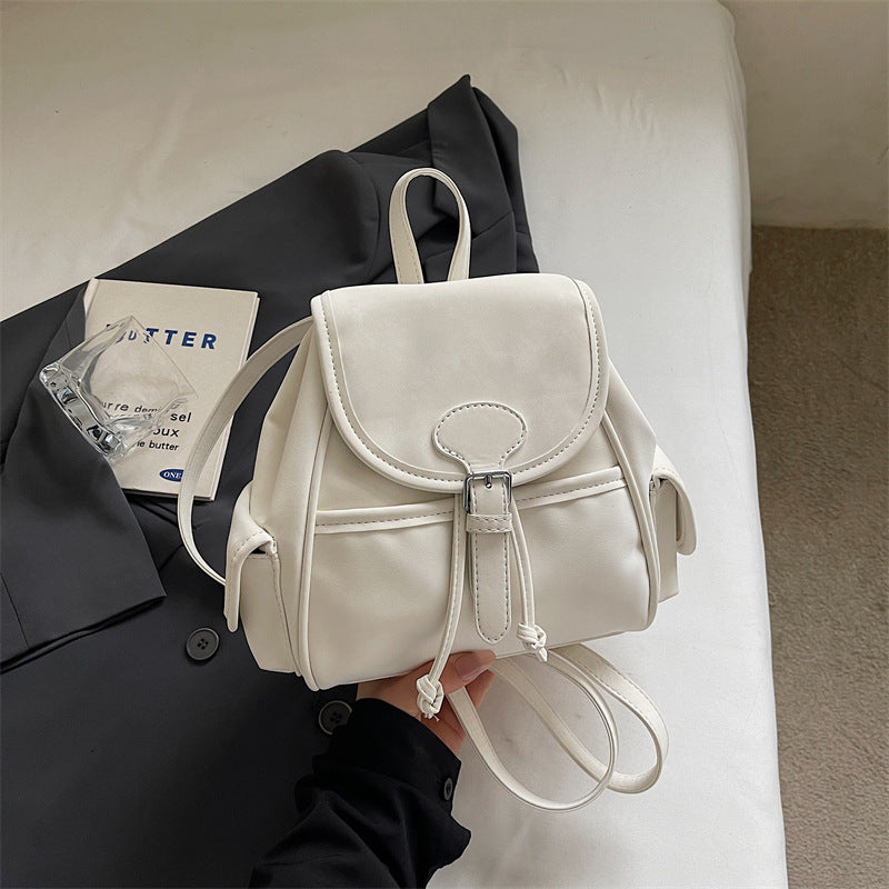 Women's Korean Style Flip Soft Surface Summer Simple Backpacks