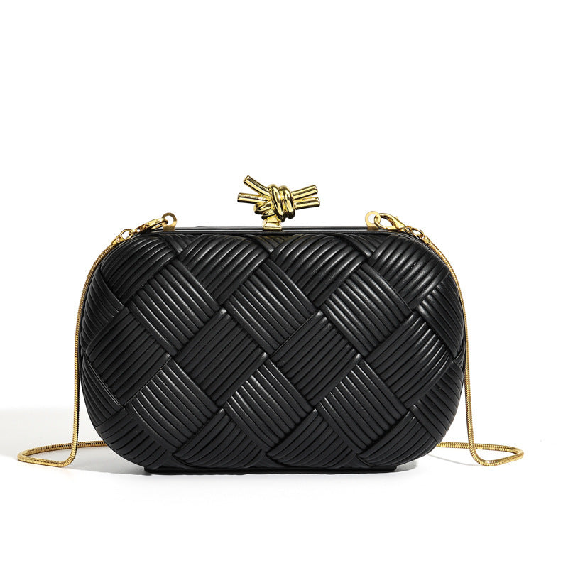 Simple Fashion Dinner Woven Box Clutch Original Single Quality Light Bags