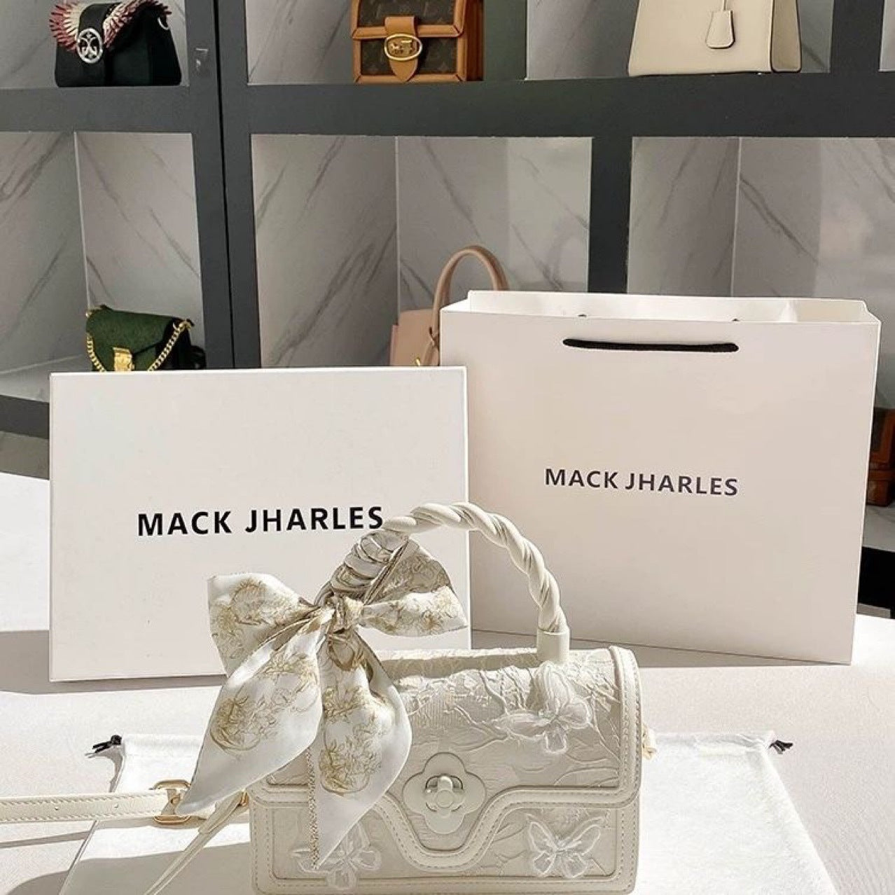 Women's French Design Fairy Bow Twist Woven Bags