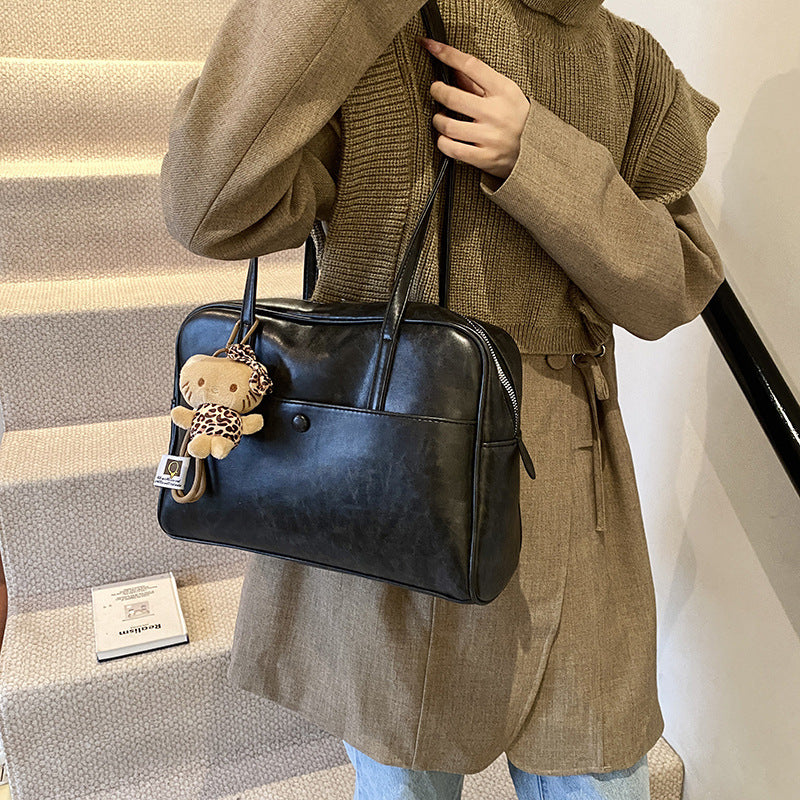 Women's Simple Fashion Popular One Retro Large Capacity Tote Bag