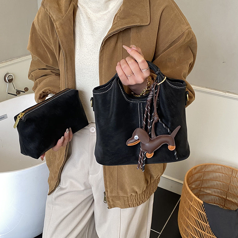 Slouchy Cool Women's Retro Niche High-grade Bucket Bag