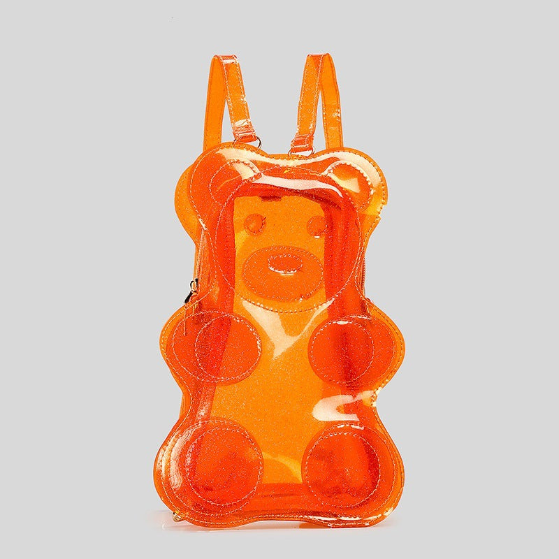 Cute Transparent Gummy Bear For Outing Women's Messenger Bag