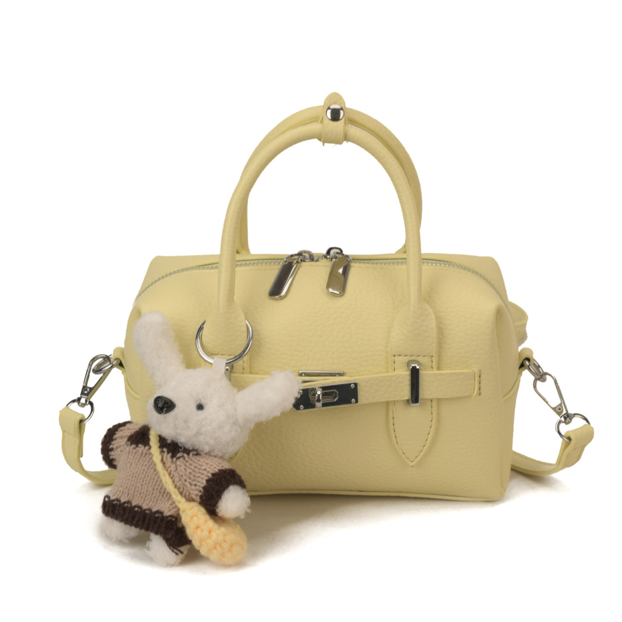 Women's Niche Solid Color Lychee Pattern Pillow Women's Handbag